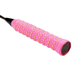 Enhanced Tennis Racket Overgrip - Premium Anti-Slip PU Grip Tape for Superior Sweat Absorption - 110cm Stretchable Handle Protector (Bright Pink)