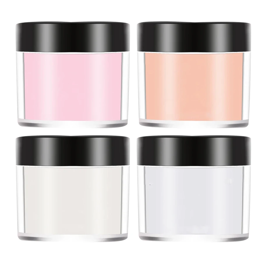1/4pcs Nail Acrylic Powder White Clear Pink Nude French Acrylic for Extension Crystal Nail Glitter Tip Carving Tool nail powder acrylic nail powder