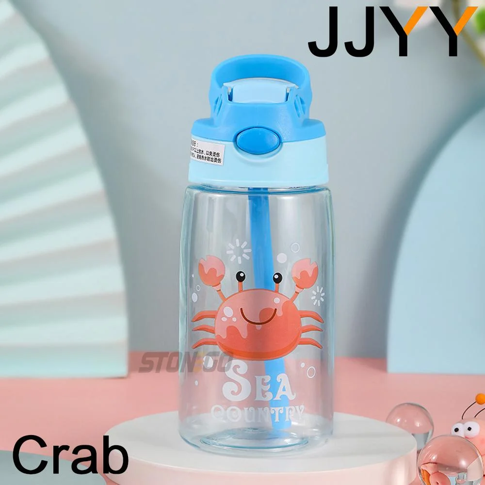 Children'S Water Bottle With Straw And Handle