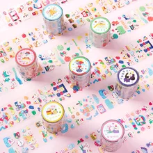 

8PCS/LOT Adorable Animal Kawaii Cartoon Transparent Masking Tape 50mm*3M DIY Scrapbooking Diary Decoration Supplies