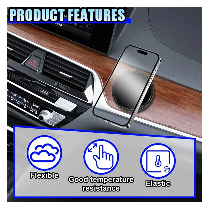 Xiaomi 2pcs Car Dashboard Non-slip Mats, Reusable Sticky Silicone Gel Pads, Mult