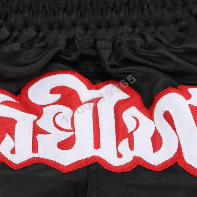 Shorts Muay Thai Men Women Child Boxing Shorts Embroidery Martial Arts BJJ MMA Clothing Gym Training Cage Fight Kickboxing Pants