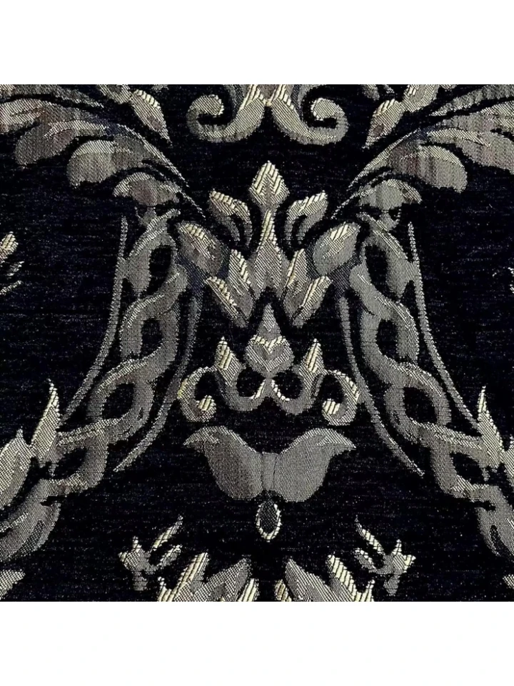Gilet Uomo Vittoriano Gotico Steampunk, Doppio Petto, Nero, Taglia XL, Tessuto Jacquard Di Ciniglia