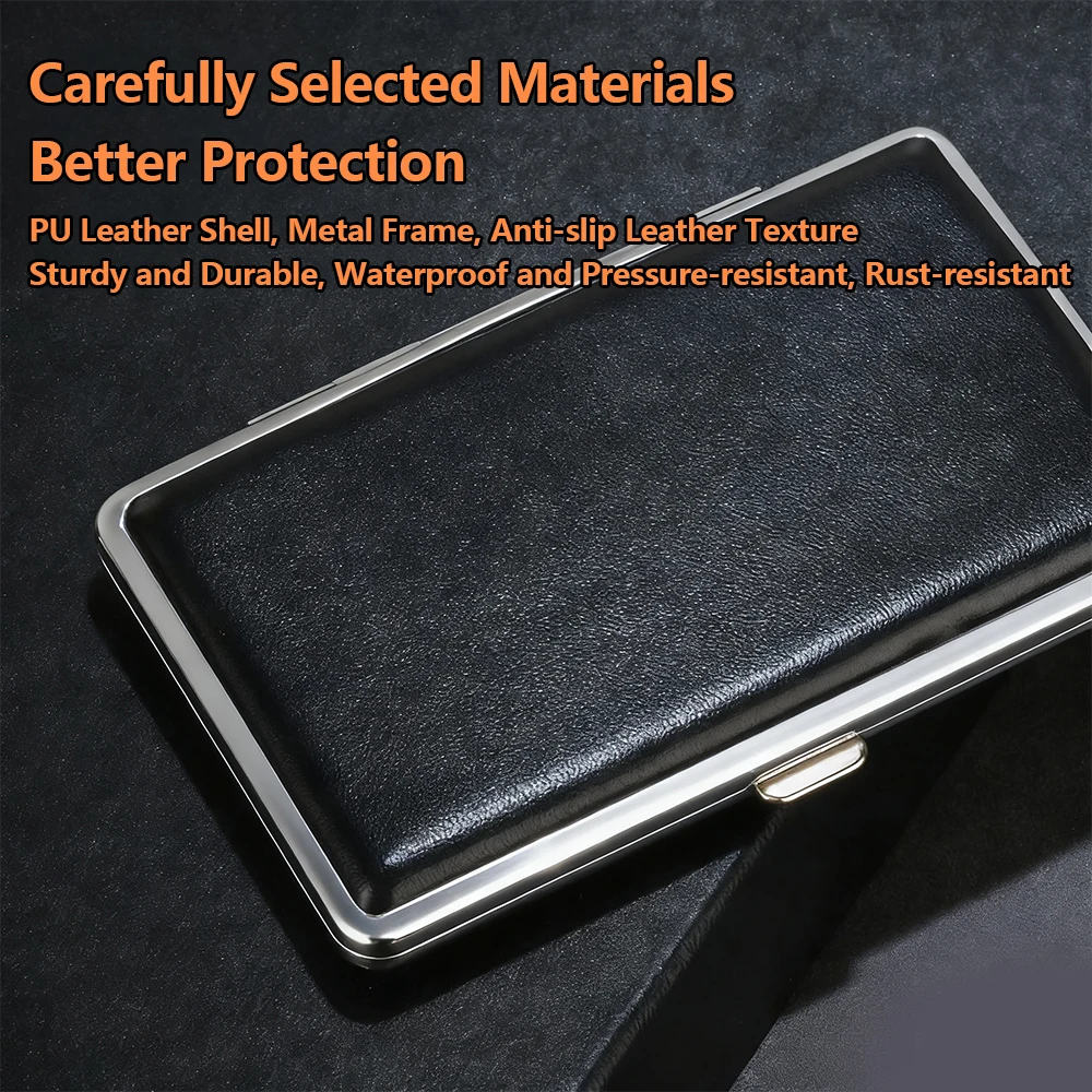 Leather Cigarette Case Cover Man Women Smoking Cigarette Box For Hold 12/14/16/18/20 Cigarettes Sleeve Pocket Cigarettes Pack