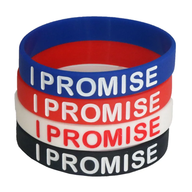 1PC Basketball Sports I Promise Silicone Bracelets&Bangles Letters - Main Image