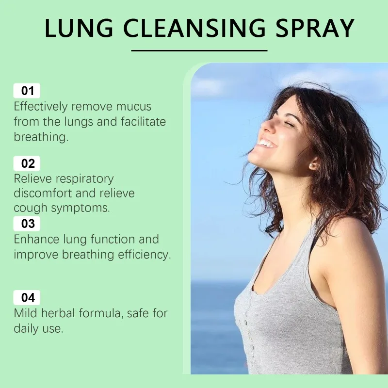 Lung Cleansing Spray Breath Detox R Relieve Throat Discomfort Improve Runny Nose Sneezing Rhinitis Health Body Care Spray