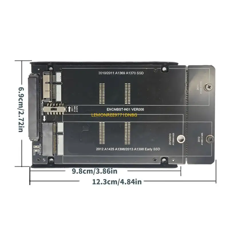 D7YC M.2 Hard Disk to 22Pin Converter 6Gbps Transfer Rate Adapter Reader Metal Tray Card