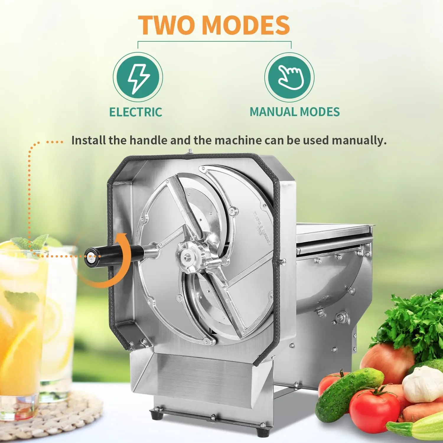 Upgraded Electric Potato Slicer Commercial Onion Sweet Potato Slicing Machine Cabbage Shredder Vegetable Fruit Cutter 0-0