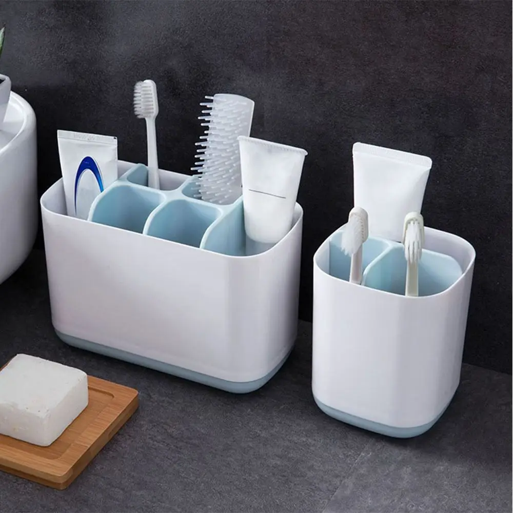 Toothbrush Holder Storage Rack Shaving Makeup Brush Electric Teeth Brush Toothpaste Organizer Holder Case Bathroom Accessories 2
