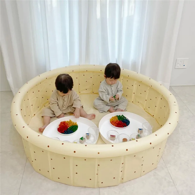 INS Baby Round Ocean Ball Pool Pit Indoor Playground Inflatable Cartoon Toys Children's Playpen Fence Kids Safety Room Decor 3