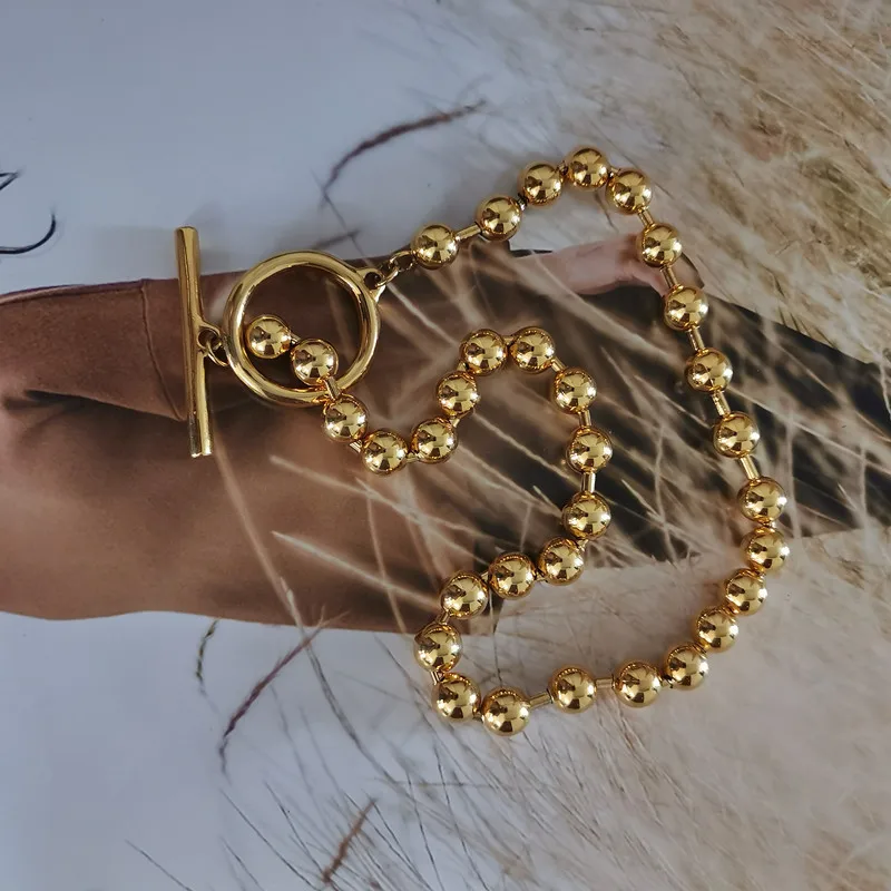 MAY new bead necklace silver buckle fashion belt logo wholesale European fashion gifts