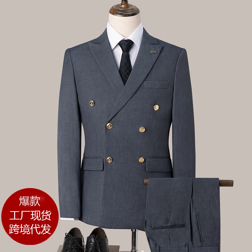 

B250-Business groom wedding dress groomsmen business slim suits men's clothing