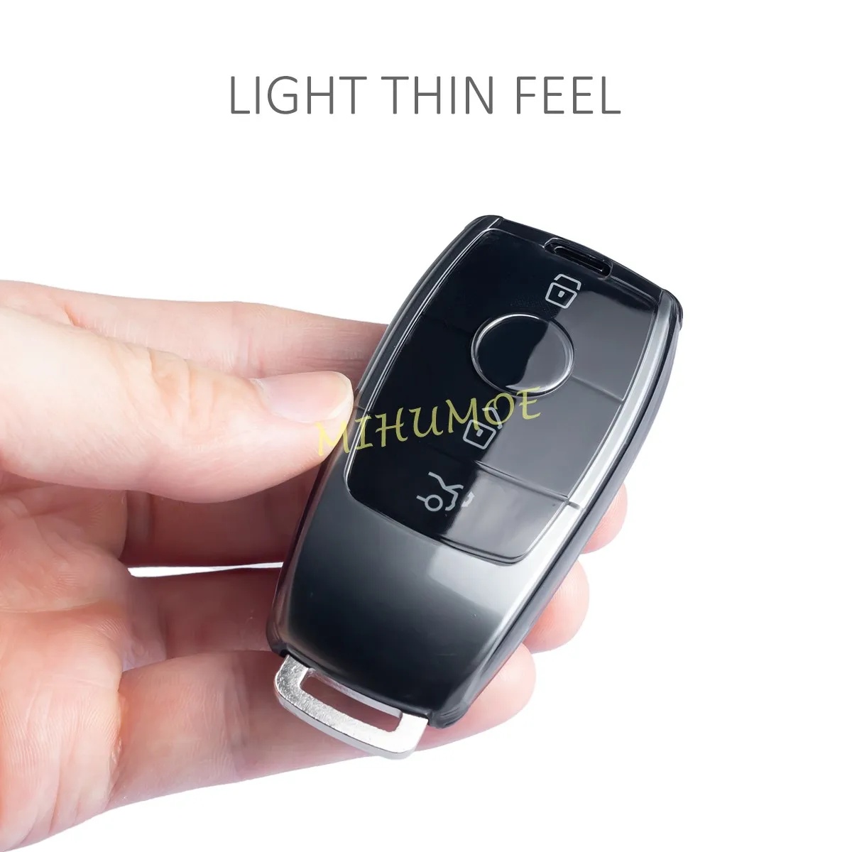 Black/Clear Transparent Car Key Fob Case Cover