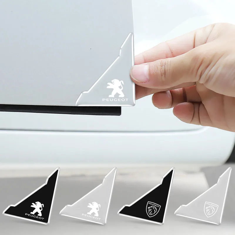4Pcs Car Door Silicone Sticker Anti Collision Scratch for Peugeot