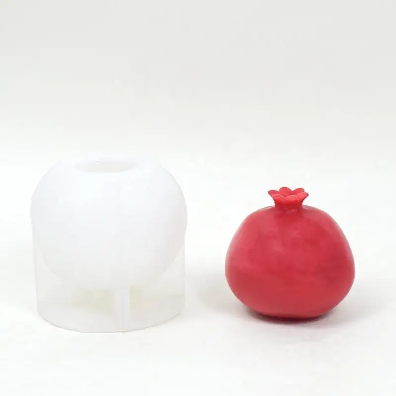 DIY Handmade Creative Pomegranate Candle Silicone Mold Gypsum Form Carving Art Aromatherapy Plaster Home Decoration Mold Gifts