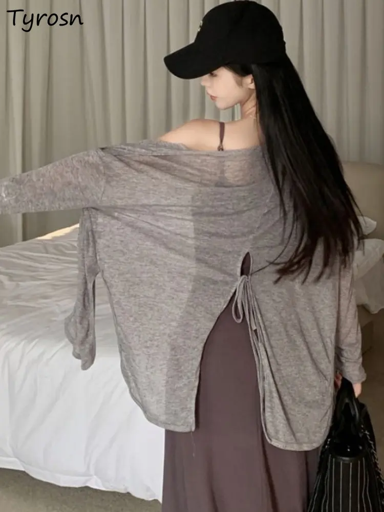 

Sun-proof Jackets Women Loose Retro Simple Pure Tender Summer Breathable Casual Streetwear All-match Korean Style Ladies Cozy