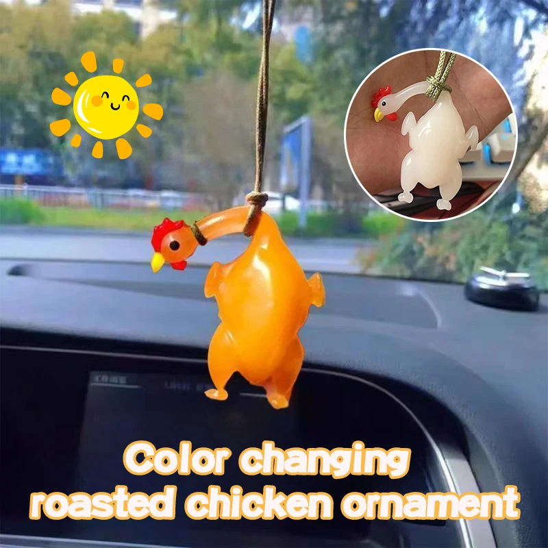 Duck Keychain 1/2PCS Roast Duck Pendant Color Changing Duck Keychain Kawaii Bag Pendant Car Accessories Keychain Accessories Gift for Guests