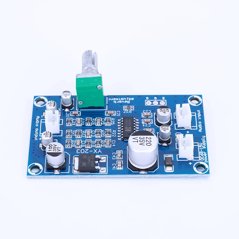 PT2399 Microphone Reverberation Board DC Single Power Supply M65831 Microphone Amplifier Module Preamplifier Reverberator