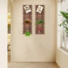 2 PCS Wall Planter Wooden Hanging Planter Rack Wooden Plant Wall Rack Thickened Crossbar Balconies Living rooms Cafes Gardens 2