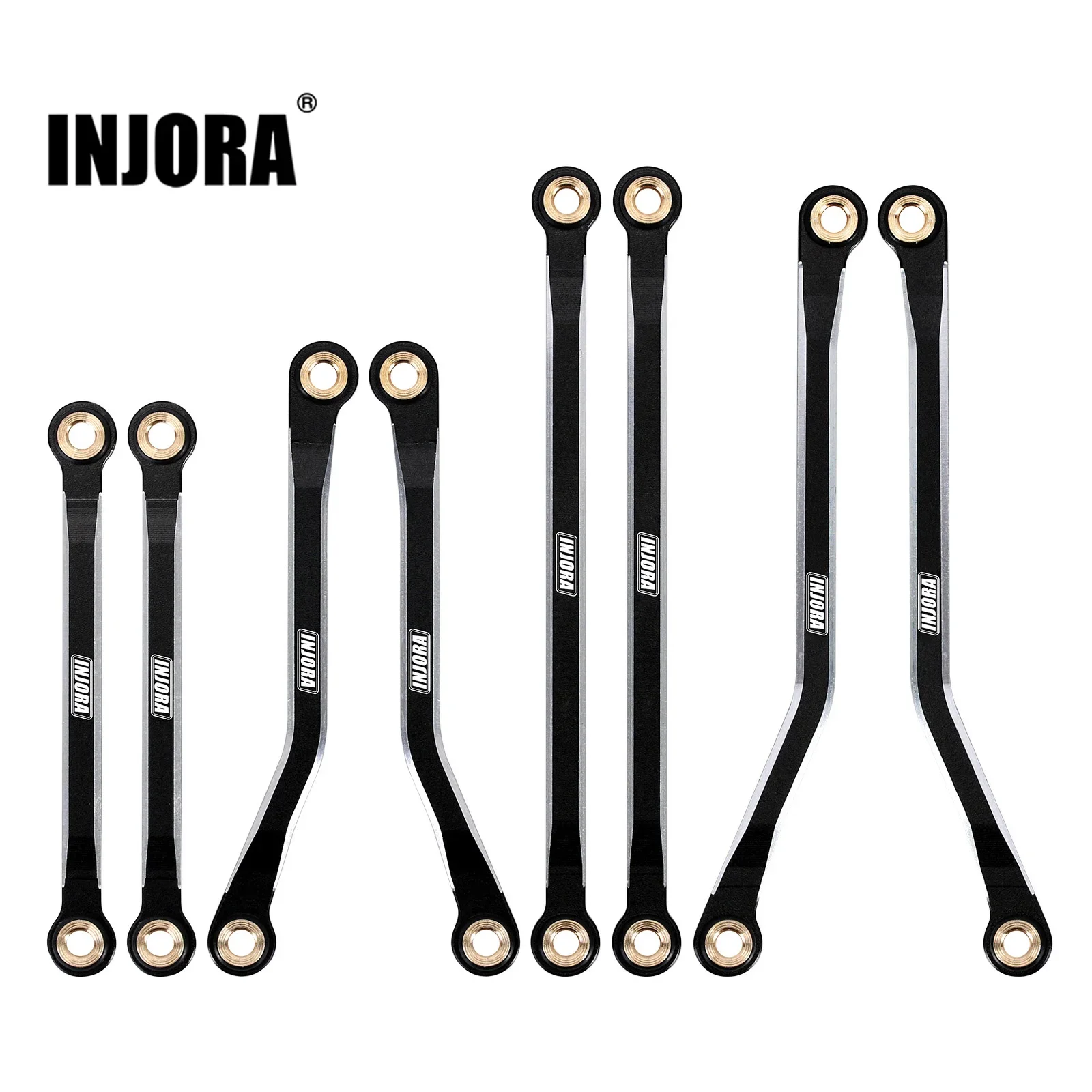 INJORA CNC 알루미늄 하이 클리어런스 링크 세트, 1/18 RC 크롤러 TRX4M 업그레이드 부품, 4M-37