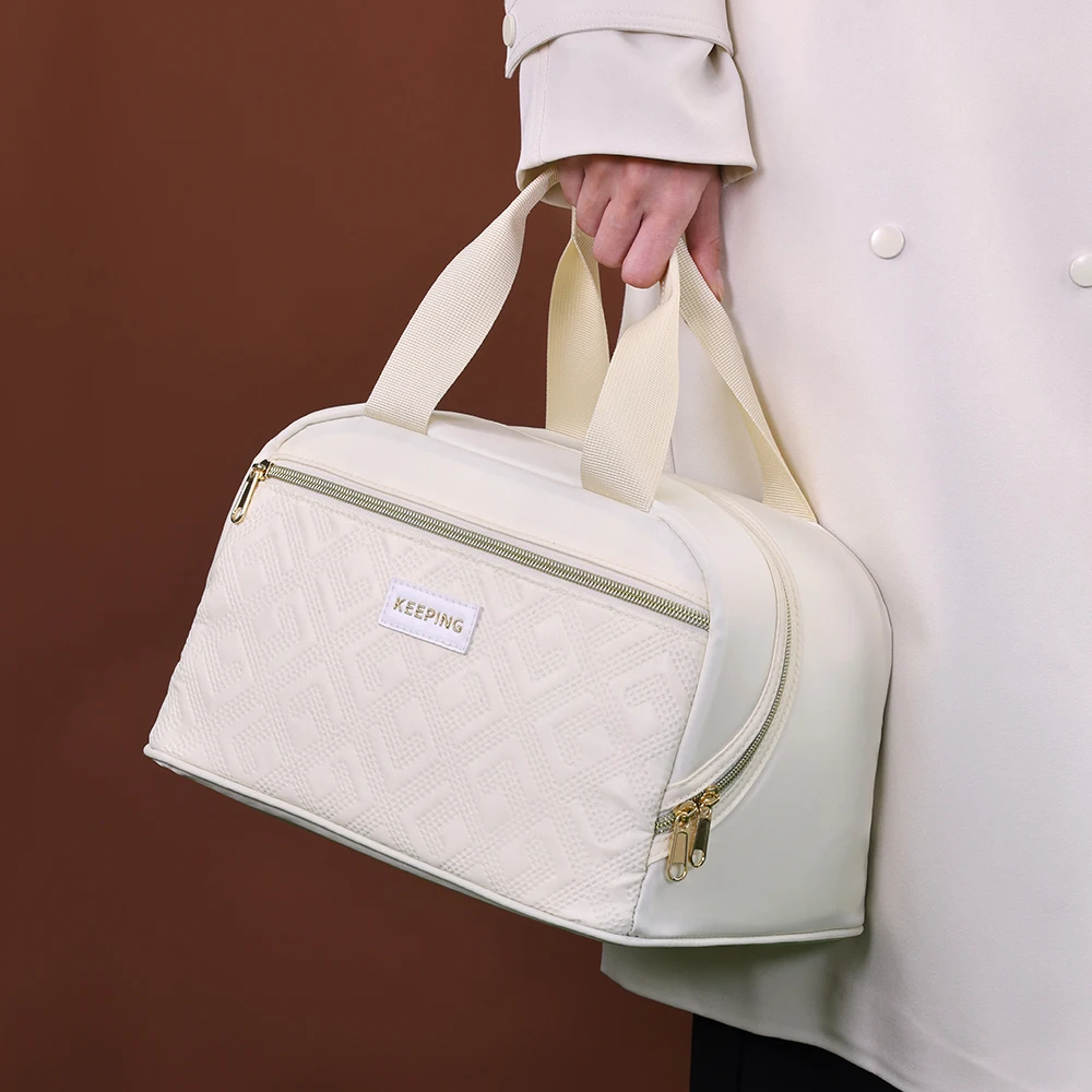 Große Lunchtasche für Damen, wasserdicht, prägnant, praktisch, frische Kühltaschen, Thermo-Frühstücks-Lebensmittelbox, tragbar, für Picknick, Reisen – Detail 14