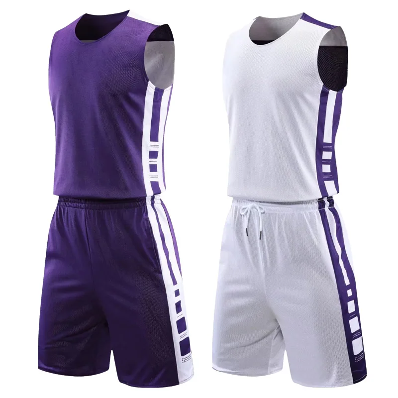 Men/ Women Double-Side Basketball Jerseys Suit College Mens Reversible Basketball Uniforms Sport clothing