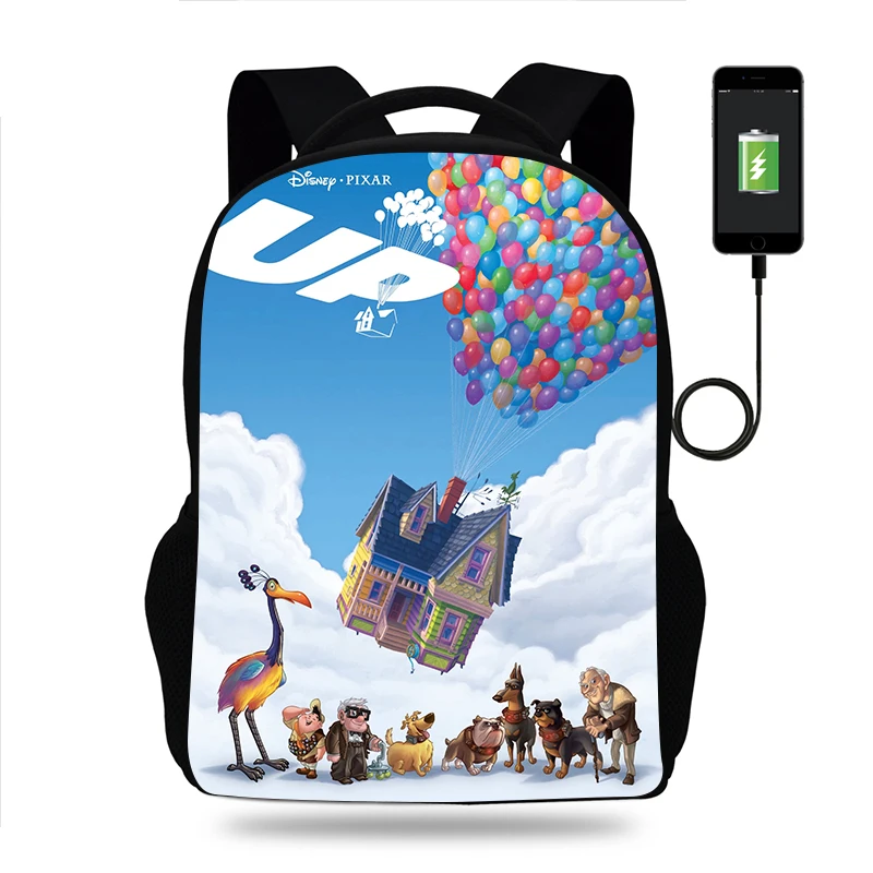 

Рюкзак для мальчиков и девочек с героями мультфильмов Disney, школьная сумка для книг для подростков, дорожные мужские и женские сумки с USB-разъемом