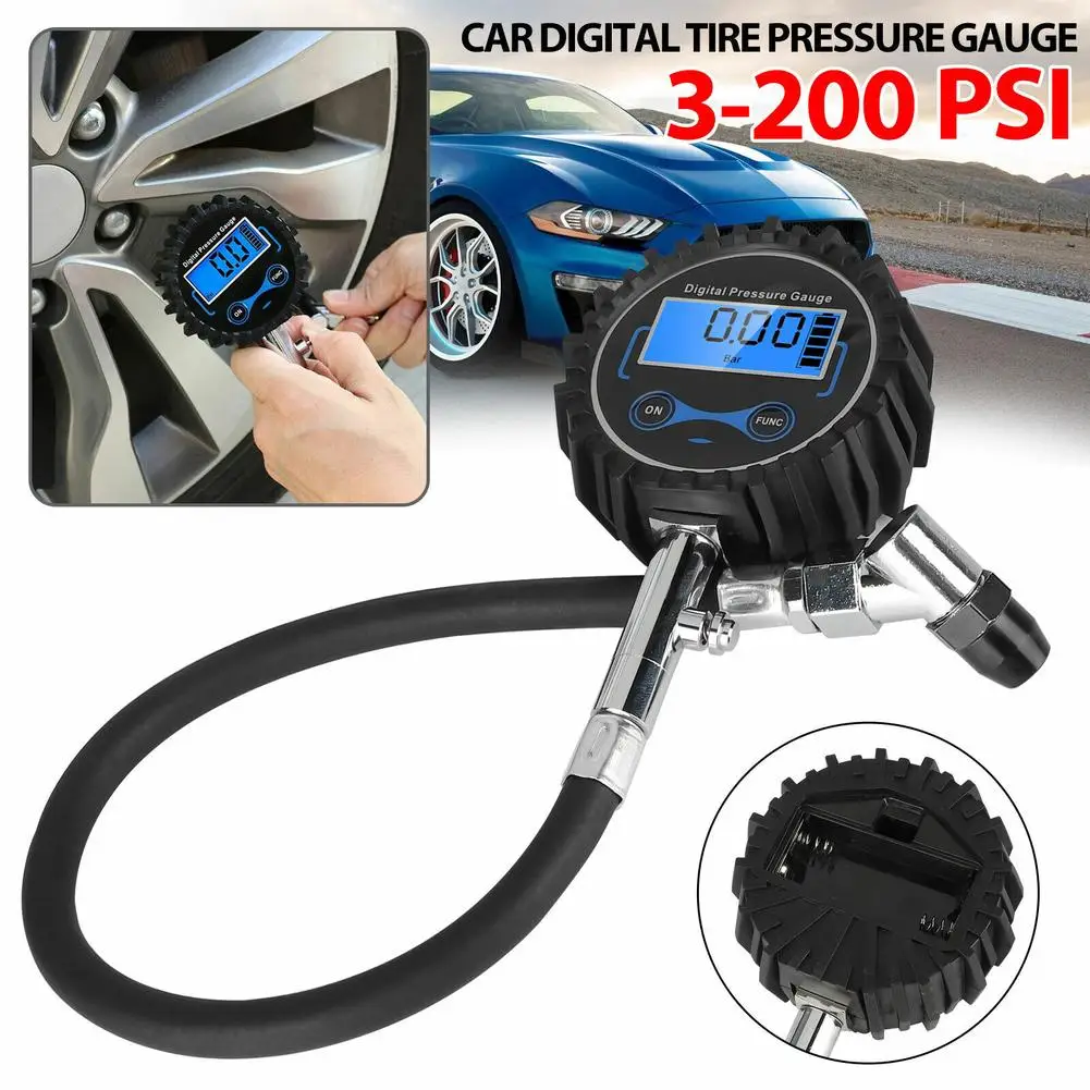 

Car Digital Tire Pressure Gauge With Backlit Lcd Accurate Readings For Fast Connection Pressure Measurement