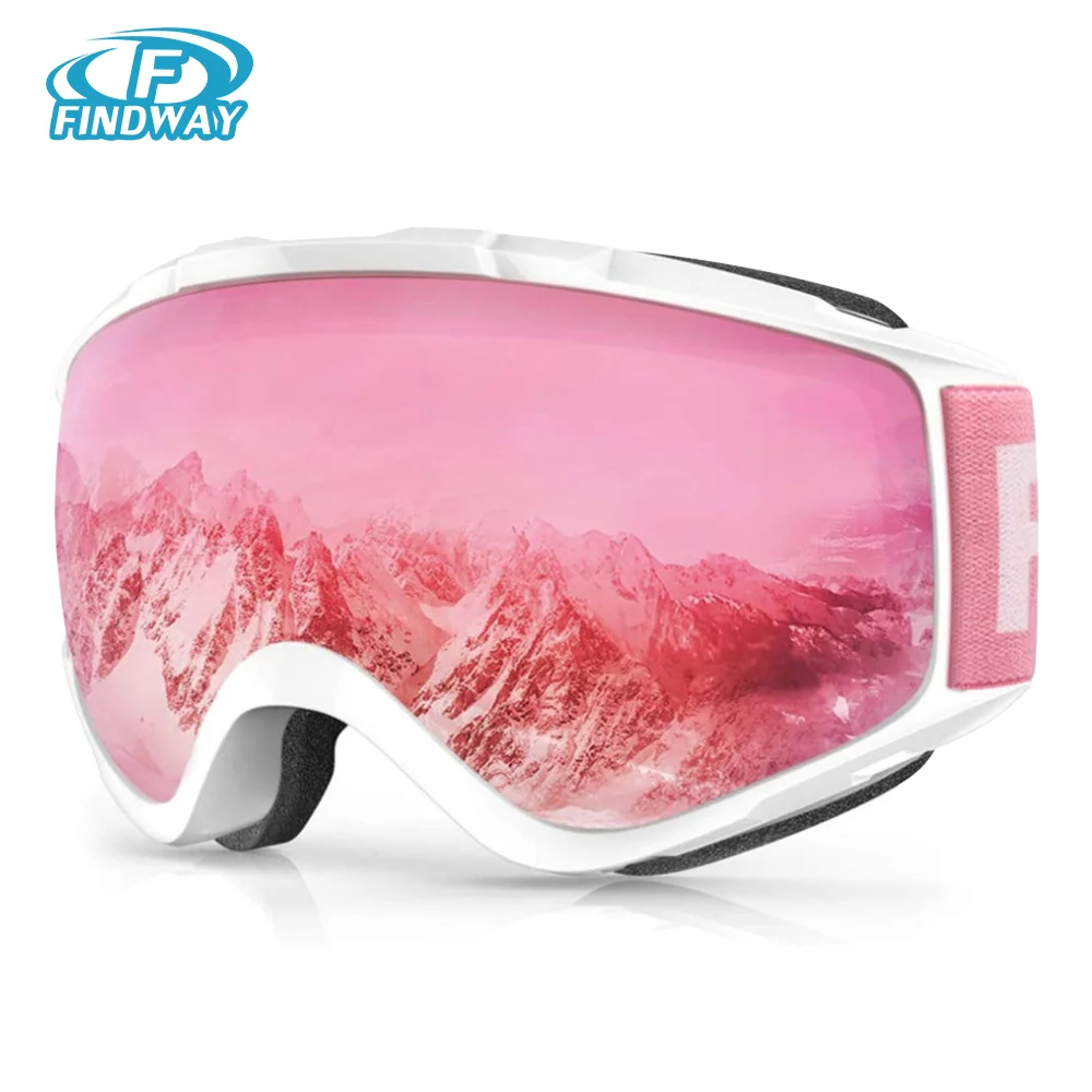 Findway Gafas de Esquí, Gafas Esqui Snowboard Nieve para Hombre Mujer OTG,  Lente Intercambiable Magnética,Anti Niebla Gafas de Esquiar Protección UV