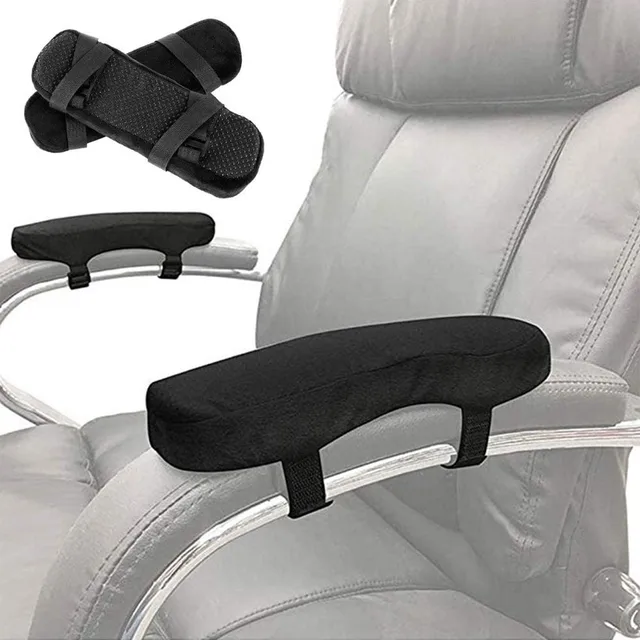 2pcs Armrest Cushion Chair Arm Cover Memory Foam Non-Slip Elbow Support Pillow Elbow Rest Cover Pads For Office Home Chairs 3