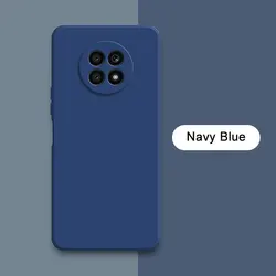 Enhanced Square Liquid Silicone Shockproof Phone Case - 360° Camera Protection, Durable Silicone Design for Nova 8 SE Youth (Navy Blue)