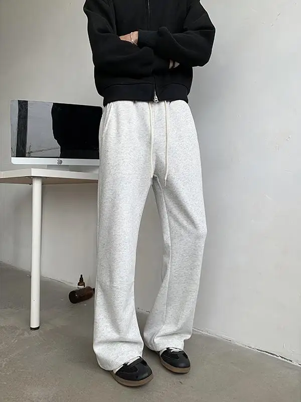 Loose Straight Leg Casual Pants for Men Spring 2025 New Sle Spor Youthful Long Trousers Anti-Wrinkle Easy Care Daily Wear