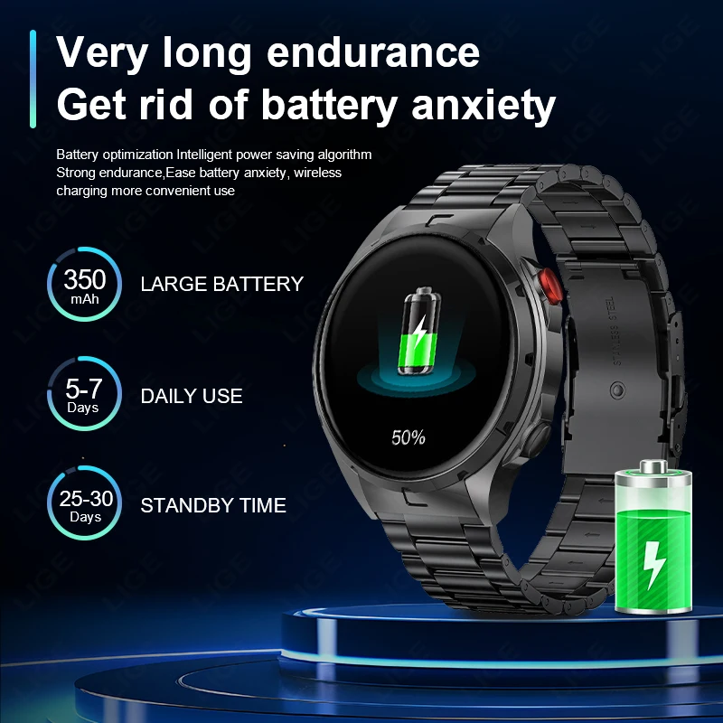 LIGE AMOLED 466*466 HD ȭ  ȭ NFC ׼   Ʈ ð  ƮϽ ǰ   Smartwatch