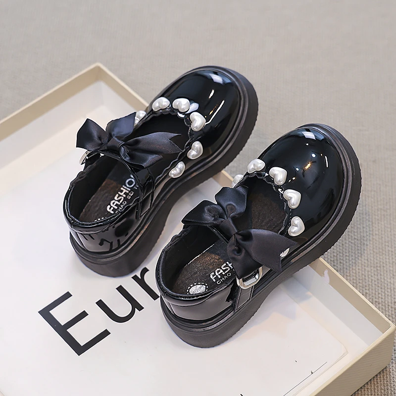 Leather Kids Shoes for Girls Soft Sole Classic Flats