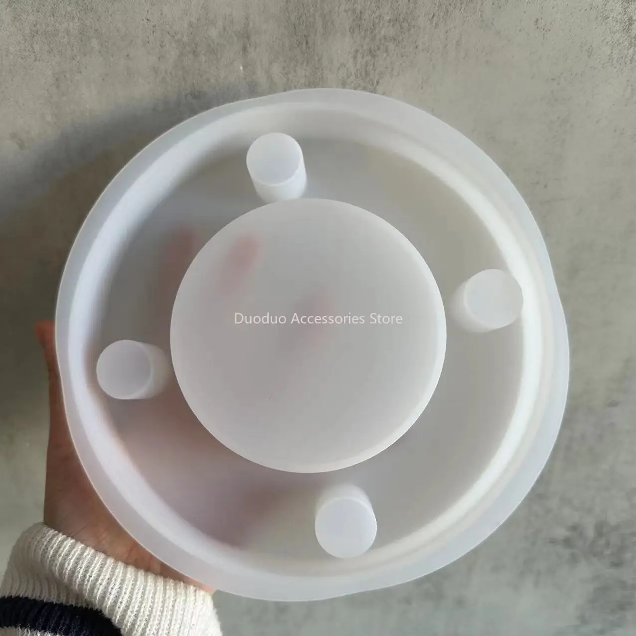 Four Holes Candlestick Silicone Mould Plaster Resin Drip Making Molds