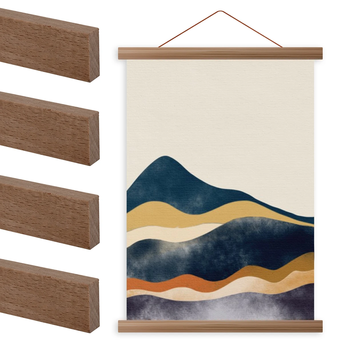 Magnetic DIY Frame Wood Poster Frames Poster Hanger Frames Canvas Print Wall Art Recyclable Magnetic Photo Frame Home Decor photo frame wood canvas frame wood photo frame wood frame wood picture frame art frames 4Pcs