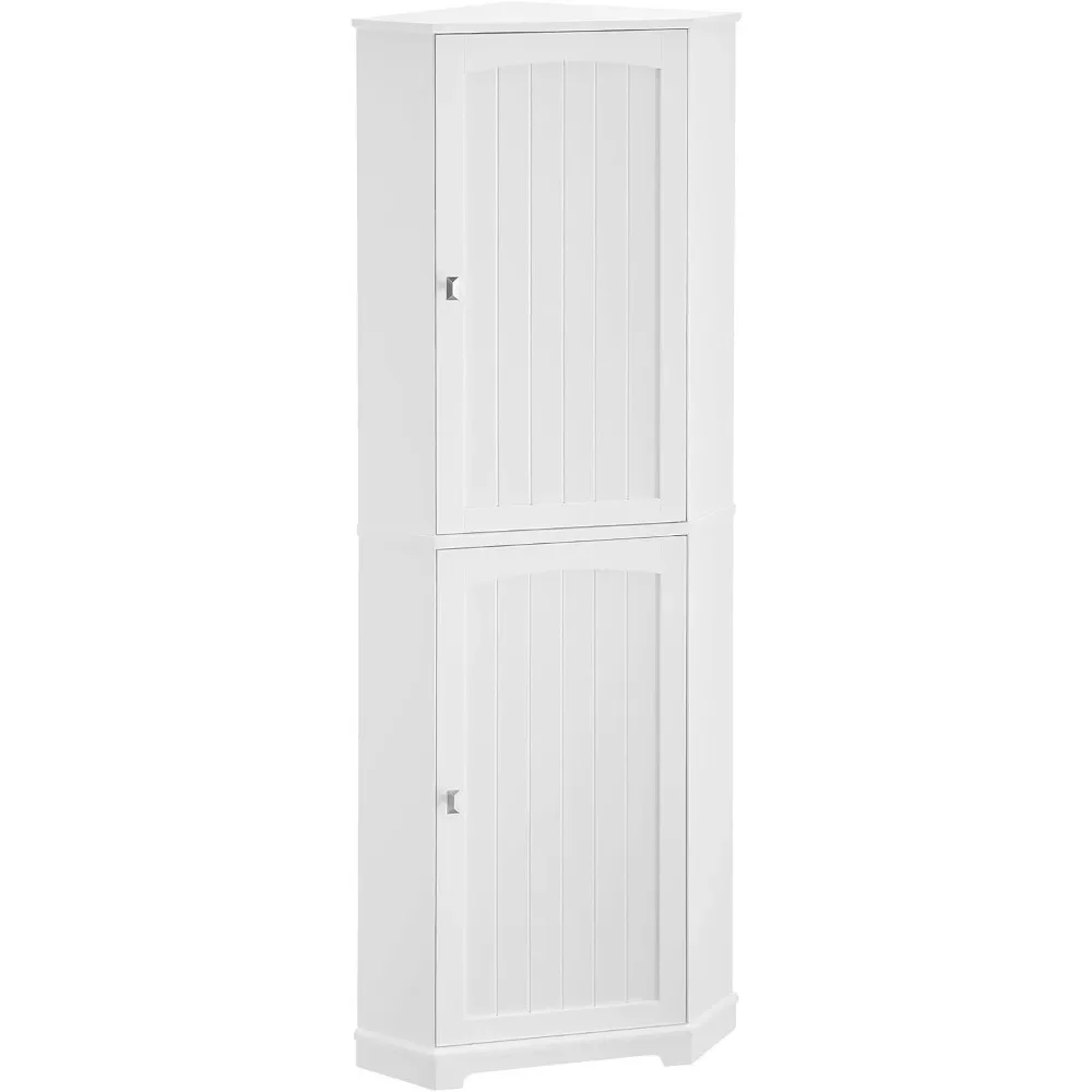 Tall Corner Cabinet, Bathroom Storage Cabinet with Doors and Adjustable Shelves, for Bathroom, Kitchen, Living Room