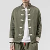 Linen Jacket Men Chinese Style Jacket Retro Button Coats Casual Fashion Linen Tang Jackets Male 2