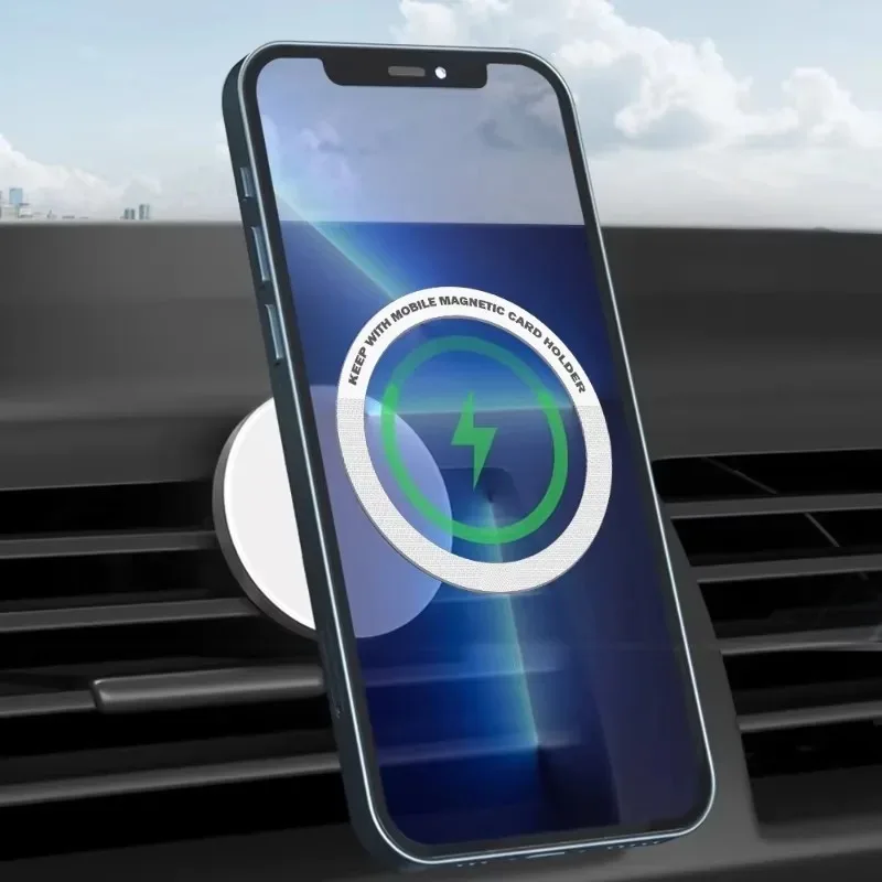 Universal Magnetic Ring Sticker for Enhanced Wireless Charging - Strong Metal Magnet Plate Patch