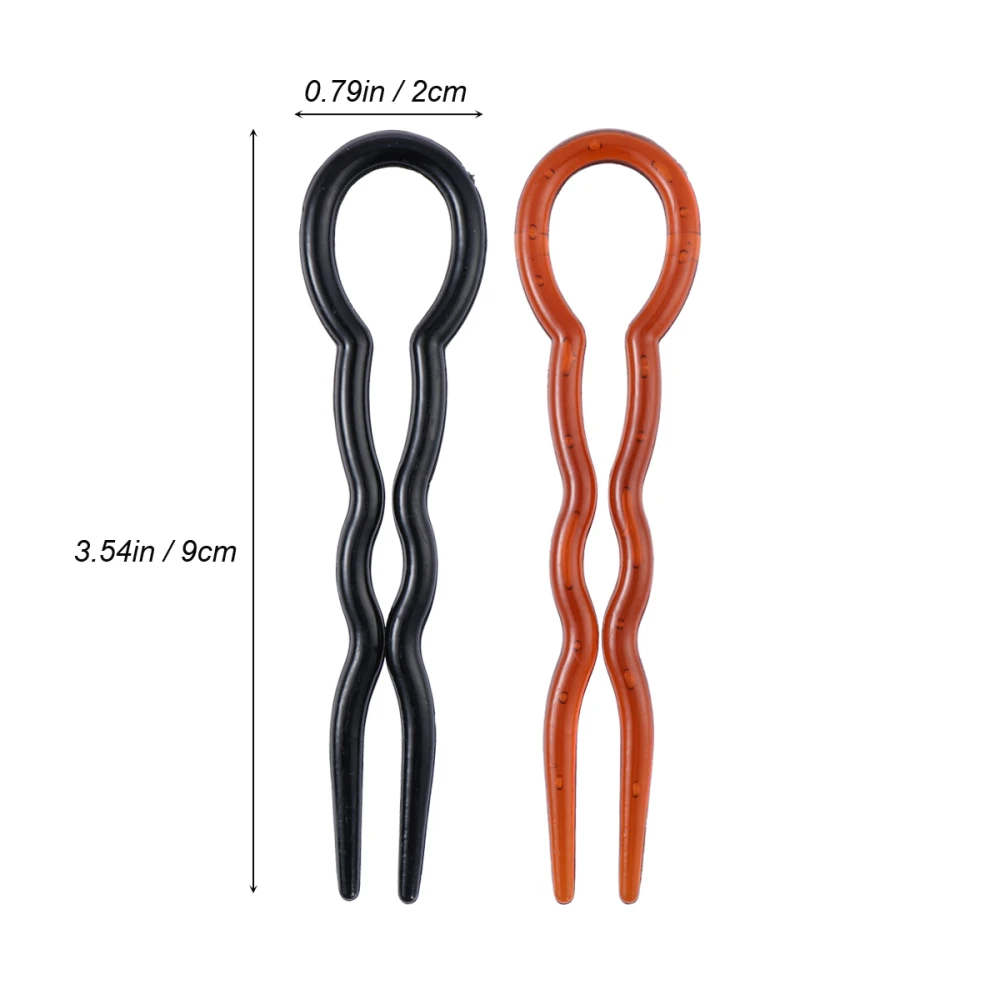 Description Picture 6 of item12pcs Office Lady Style Simple Fast Spiral Hairpin U Shaped Hair Braid Styling Tool Women Lady Girls Hair Styling Pins Tool