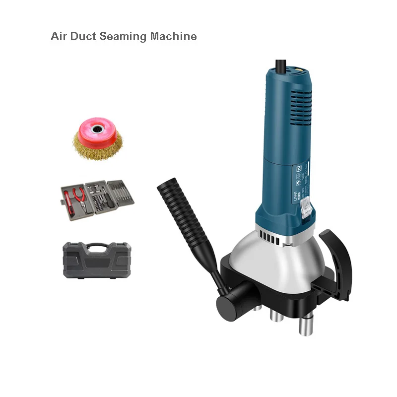 

1400W Electric Air Duct Seaming Machine Portable Seal Machine Joint Foot White Iron Sheet Edge Press Pipe Making Tool 6-10m/min