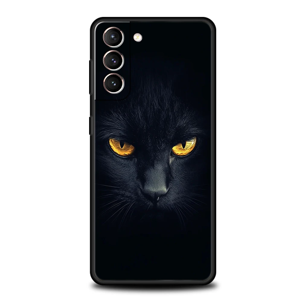 Elegant Black Cat Soft TPU Phone Case - Sleek and Stylish Protective Cover