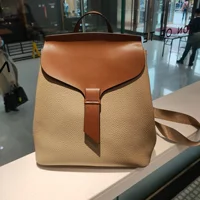 2024 Hit Color Design College Girl School Book Bag All-match Real Leather Women's Backpack High Quality Cowhide Shoulder Bag 1