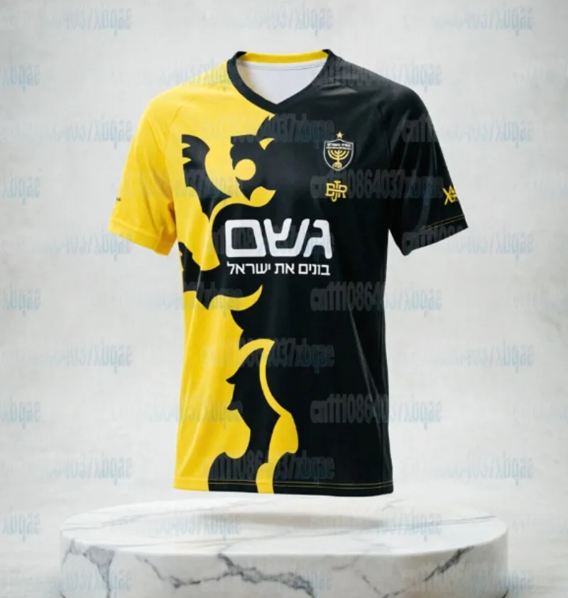 Sommer Beitar Jerusalem Fußballtrikot Y2K Allover-Print Familien-Matching Fan-Uniform Atmungsaktives Sportshirt für das Training
