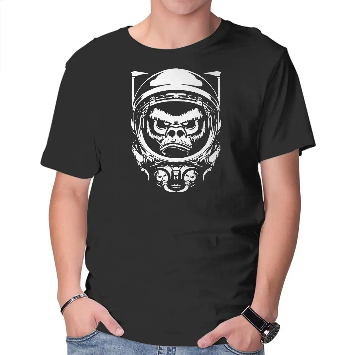 

Футболки Cosmic Monkey с рисунком аниме для мужчин и женщин, одежда с коротким рукавом, Футболки унисекс, лето
