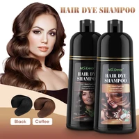 500ml Organic Natural Fast Hair Dye Black Shampoo Plant Essence Black Hair Color Dye Shampoo For Cover Gray White Hair 1