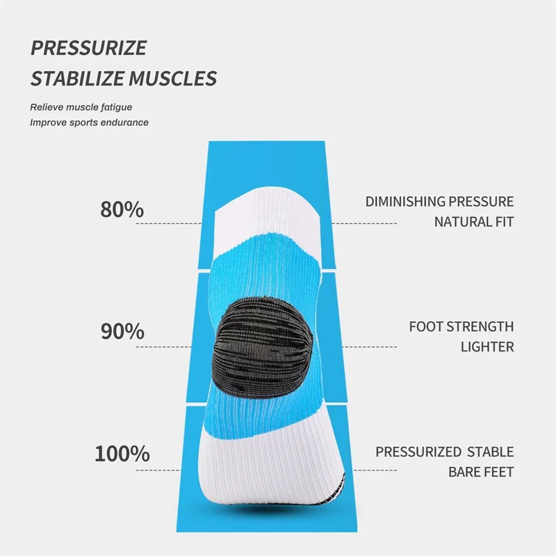 1/2/3 Paar Brothock Plantarfaszien-Kompressionssocken, schweißabsorbierend, Deodorant, atmungsaktiv, Sport-Druck-Basketballsocken – Detail 4