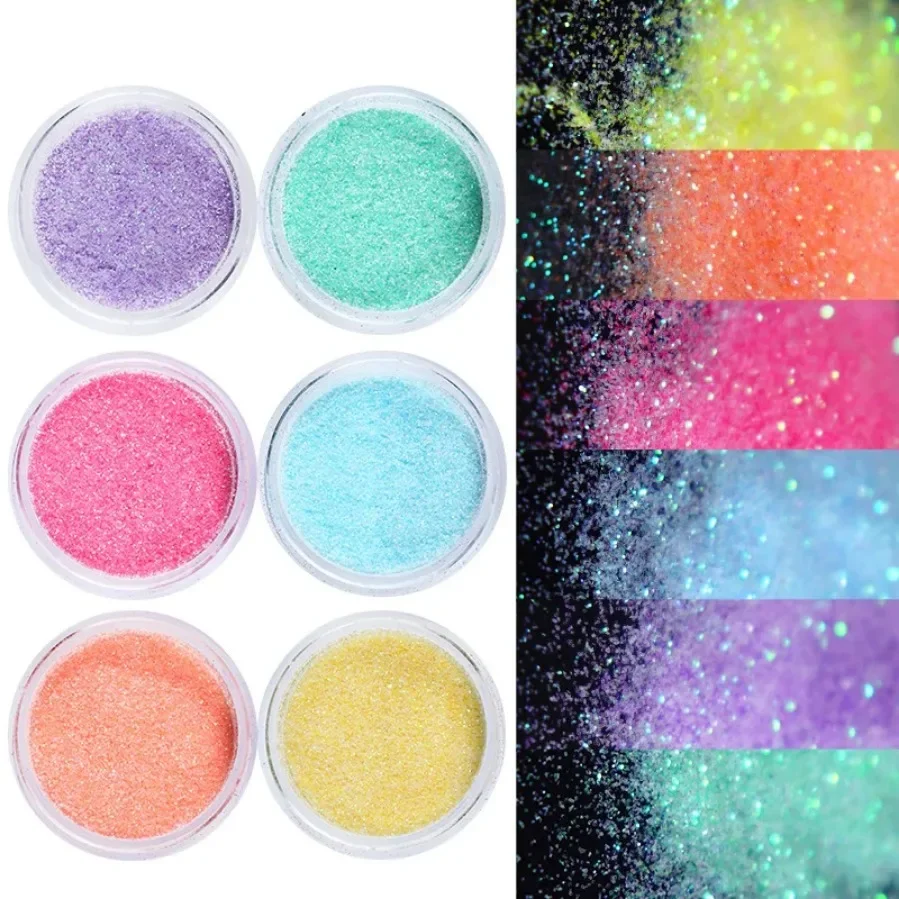 10ml/bottle Nails Art Glitter Candy Sugar Powder Acrylic Carving Powder 3D Sculpture Manicure PET Nail Carving