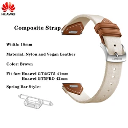 Premium Leather & FKM Sport Band - 18mm Watch Strap - GT4 41mm (Composite Strap)