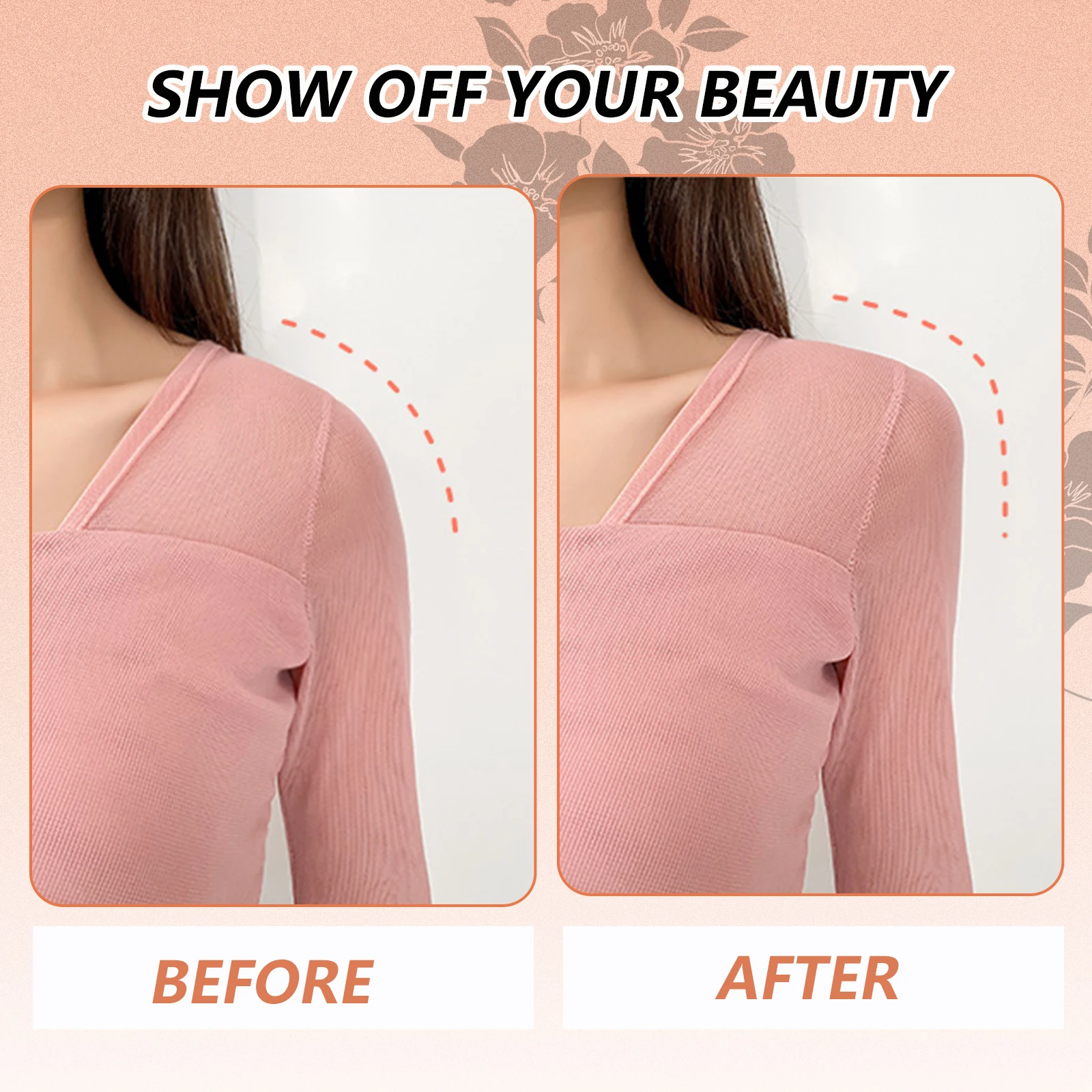 Invisible Shoulder Pads Silicone Anti-Slide Detachable Pad Reusable Enhancer Clothing Decoration 1 Pair Women Men